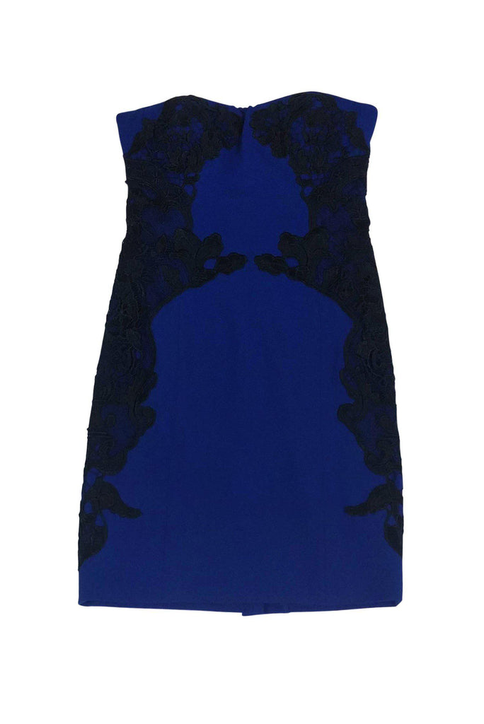 Diane von Furstenberg - Royal Blue Lace Strapless Dress Sz 0