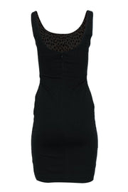 Current Boutique-Diane von Furstenberg - Tan Leopard Print & Black Bodycon Dress Sz 2