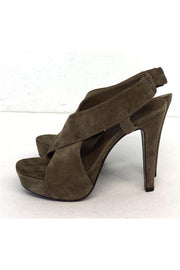 Current Boutique-Diane von Furstenberg - Taupe Suede Platform Heels Sz 6.5