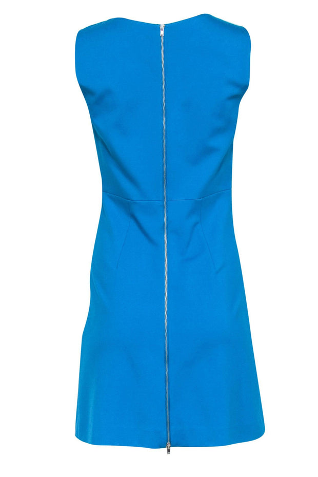 Current Boutique-Diane von Furstenberg - Teal Blue Knit Sleeveless Midi Dress w/ Pockets Sz 4