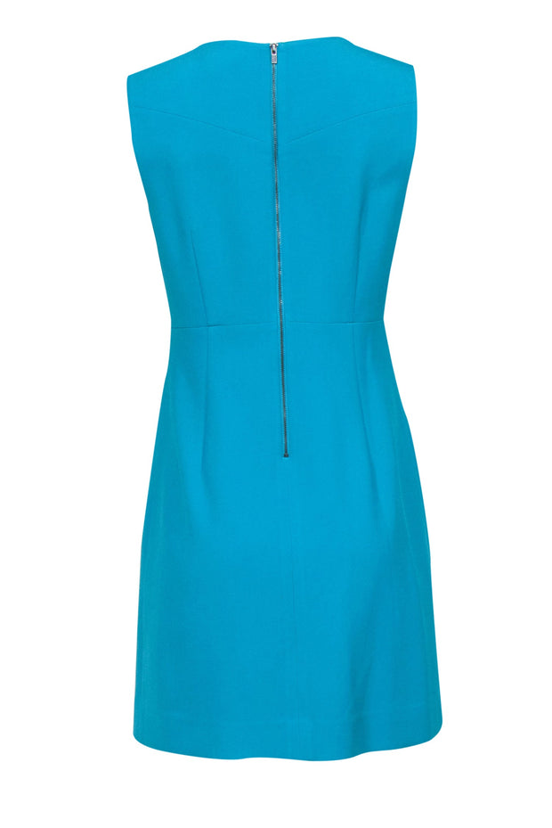 Current Boutique-Diane von Furstenberg - Turquoise Sleeveless Sheath Dress Sz 8