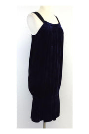 Current Boutique-Diane von Furstenberg - Velvet Navy & Black Dress Sz 4