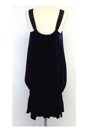 Current Boutique-Diane von Furstenberg - Velvet Navy & Black Dress Sz 4