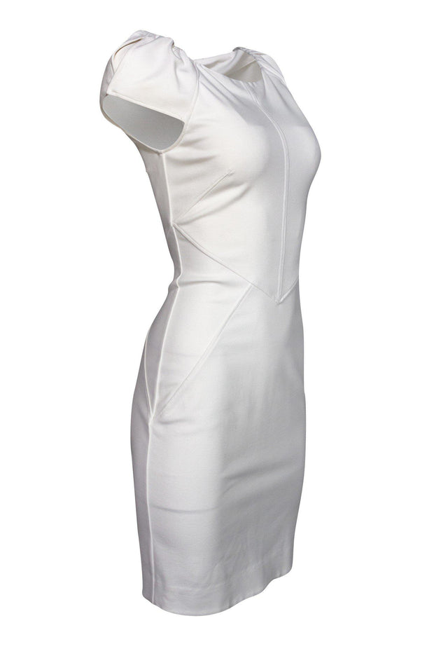 Current Boutique-Diane von Furstenberg - White Bodycon Dress Sz 4