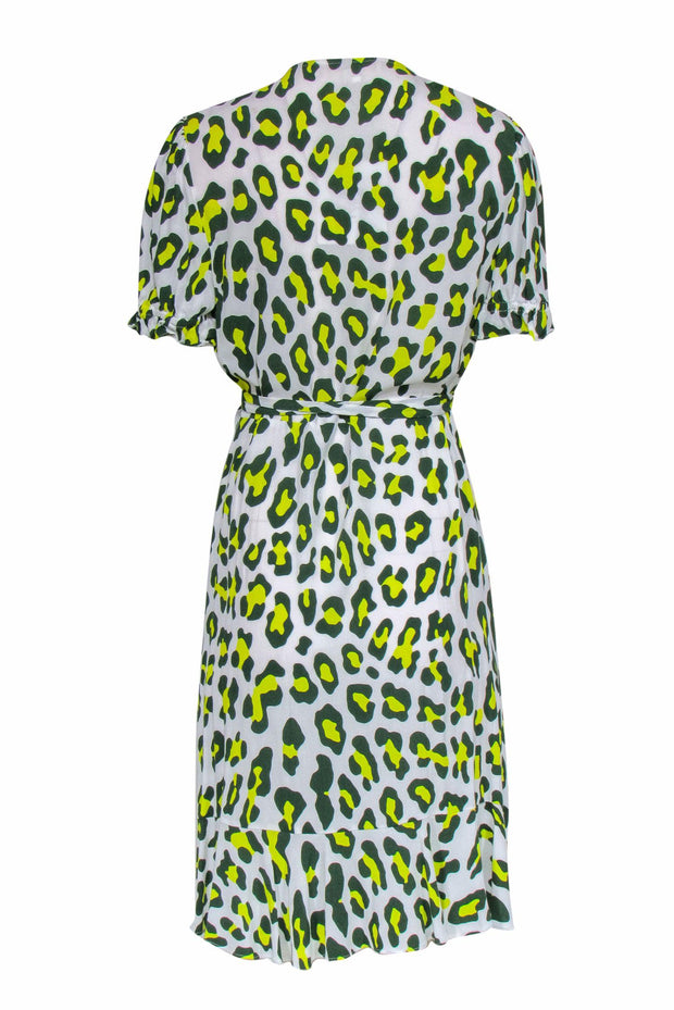 Diane von furstenberg yellow hotsell leopard dress