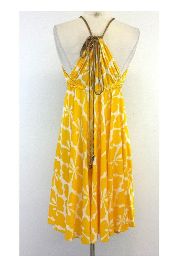 Current Boutique-Diane von Furstenberg - Yellow & White Floral Dress Sz 0
