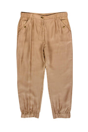 Current Boutique-Dolce & Gabbana - Beige Silk Cargo-Style Pants Sz 6