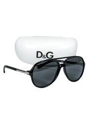 Current Boutique-Dolce & Gabbana - Black Aviator-Style Sunglasses
