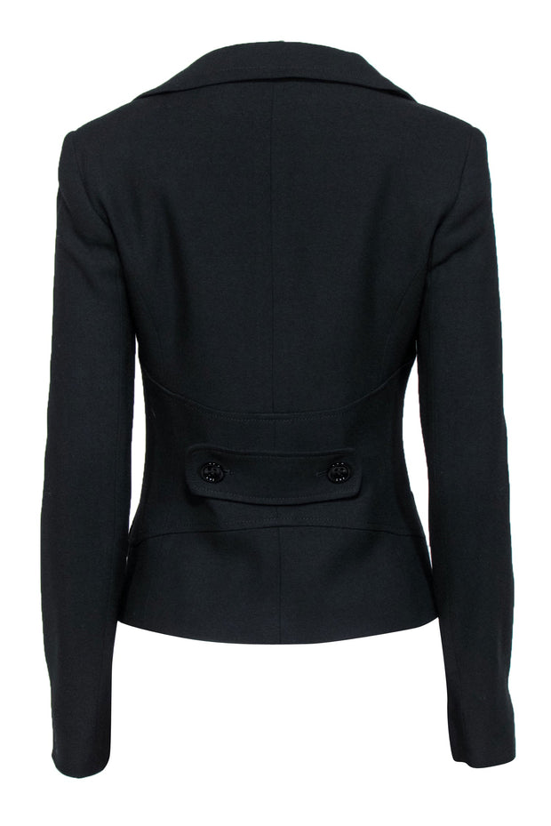Current Boutique-Dolce & Gabbana - Black Double Breasted Scoop Neck Blazer Sz 6