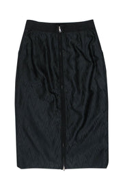 Current Boutique-Dolce & Gabbana - Black Pencil Skirt w/ Marbled Texture Sz S