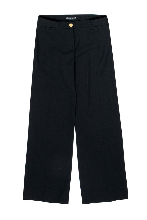 Current Boutique-Dolce & Gabbana - Black Straight Leg Trousers Sz S