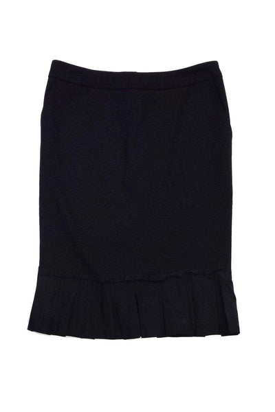 Current Boutique-Dolce & Gabbana - Black Wool Blend Pencil Skirt Sz 10