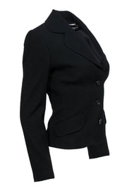 Current Boutique-Dolce & Gabbana - Black Wool Blend Three-Button Blazer Sz 2