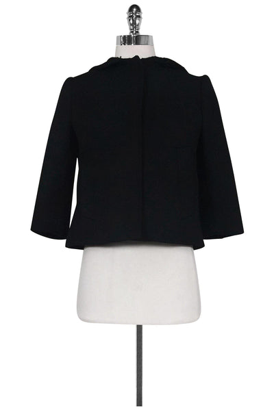Current Boutique-Dolce & Gabbana - Black Wool Cropped Jacket Sz 4