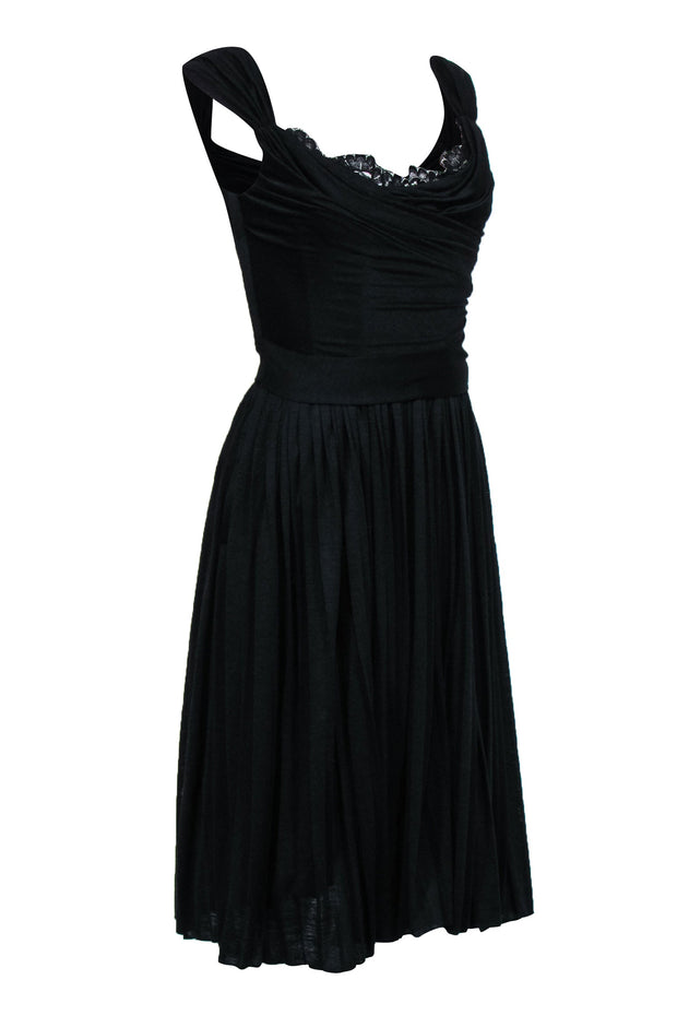 Current Boutique-Dolce & Gabbana - Black Wool Sleeveless Dress w/ Corset Sz 4