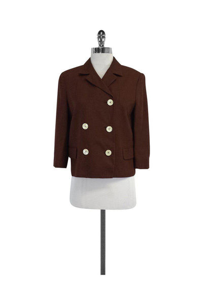 Current Boutique-Dolce & Gabbana - Brown Linen Jacket Sz 4