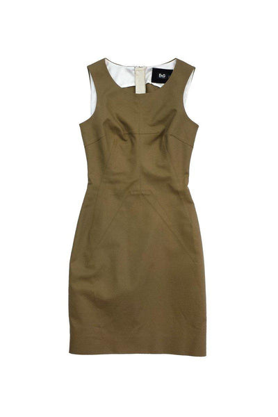 Current Boutique-Dolce & Gabbana - Camel Cotton Sleeveless Dress Sz 0