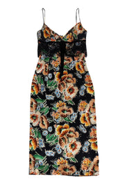 Current Boutique-Dolce & Gabbana - Floral Silk Slip Dress Sz 2