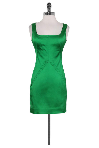 Current Boutique-Dolce & Gabbana - Green Satin Fitted Dress Sz 6
