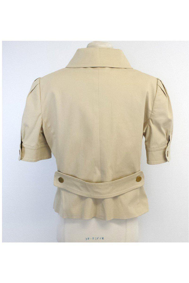 Current Boutique-Dolce & Gabbana - Khaki Cotton Blend Short Sleeve Jacket Sz L