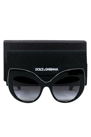 Current Boutique-Dolce & Gabbana - Large Black Cat Eye Sunglasses