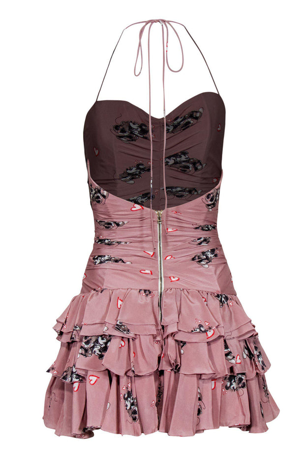 Current Boutique-Dolce & Gabbana - Mauve Ruffle Mini Dress w/ Mickey Mouse Print Sz 0