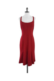 Current Boutique-Dolce & Gabbana - Red Wool Blend Sleeveless Dress Sz 10