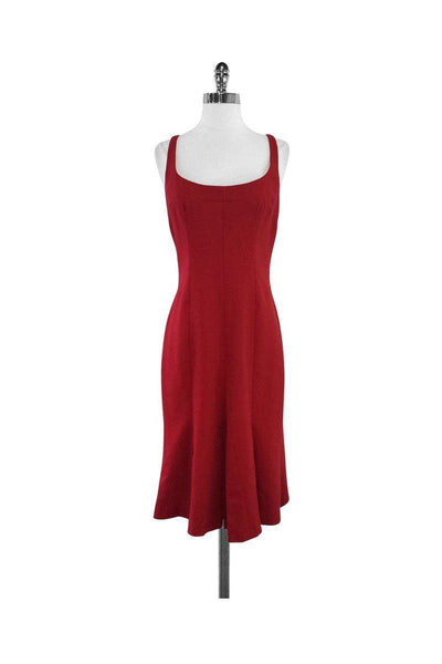 Current Boutique-Dolce & Gabbana - Red Wool Blend Sleeveless Dress Sz 10