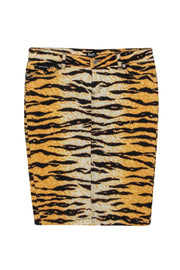 Current Boutique-Dolce & Gabbana - Tan Tiger Print Pencil Skirt Sz 28