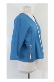 Current Boutique-Doncaster - Blue & White Zip Up Jacket Sz 12