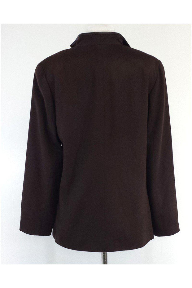 Current Boutique-Doncaster - Brown Leather Trim Jacket Sz 12