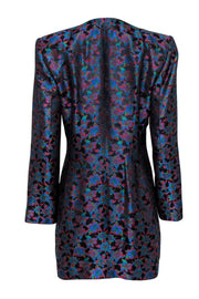 Current Boutique-Doncaster - Multicolored Metallic Floral Brocade Longline Jacket Sz 12
