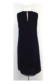 Current Boutique-Donna Karan - Black Silk Beaded Shift Dress Sz 4