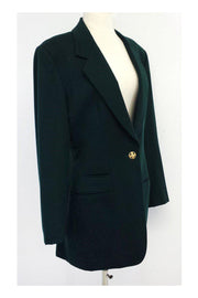 Current Boutique-Donna Karan - Green Wool & Cashmere Jacket Sz 10