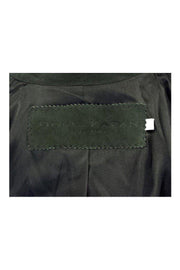 Current Boutique-Donna Karan - Olive Green Suede Cropped Blazer Sz 12