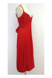 Current Boutique-Donna Karan - Red Sleeveless Midi Dress Sz M
