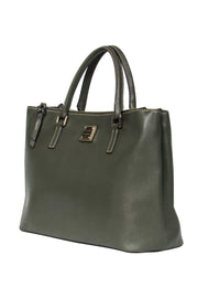 Current Boutique-Dooney & Bourke - Olive Green Leather Multicompartment Tote
