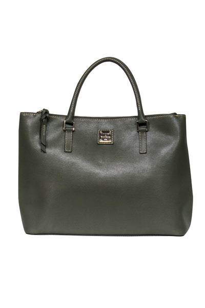 Current Boutique-Dooney & Bourke - Olive Green Leather Multicompartment Tote