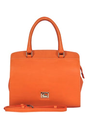 Current Boutique-Dooney & Bourke - Orange Pebbled Convertible Carryall Bag