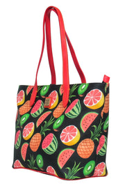 Current Boutique-Dooney & Bourke - Pebbled Leather Tropical Fruit Printed Toe