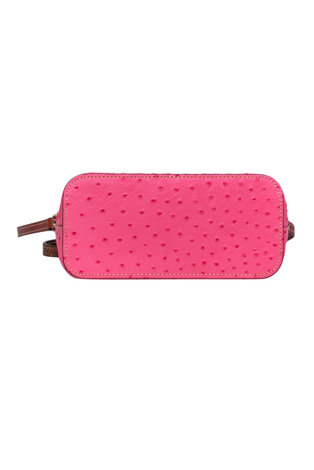 Current Boutique-Dooney & Bourke - Pink Ostrich Suki Textured Leather Crossbody