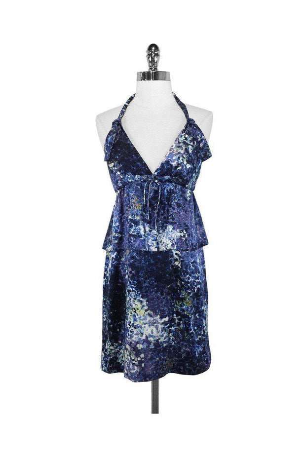 Current Boutique-Edun - Galaxy Print Silk Halter Dress Sz S