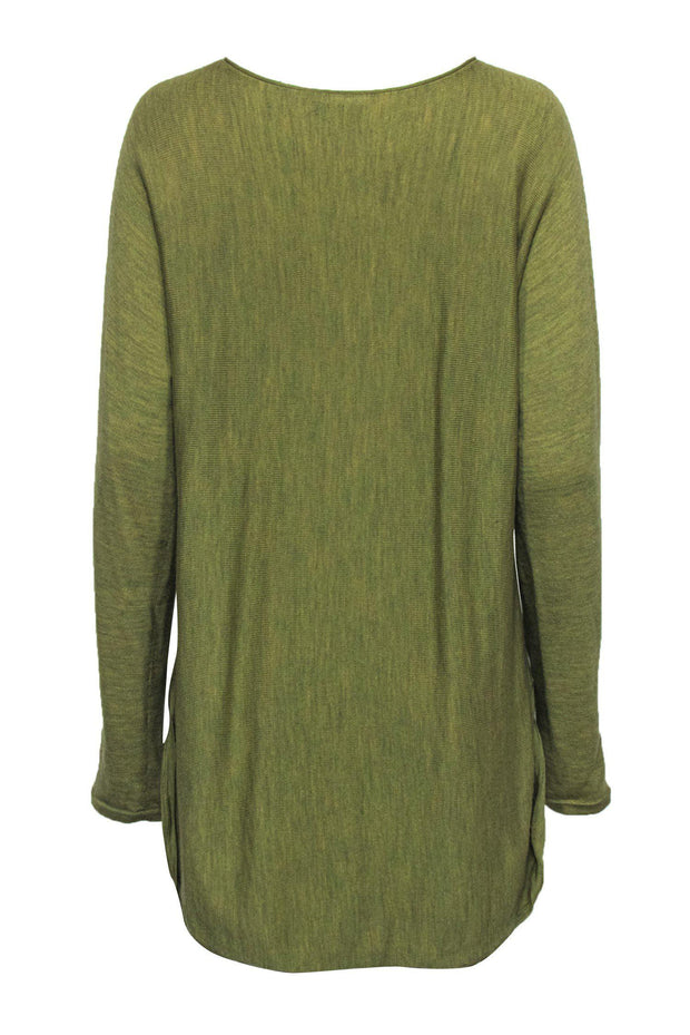 Current Boutique-Eileen Fisher - Avocado Green Wool Sweater Sz L