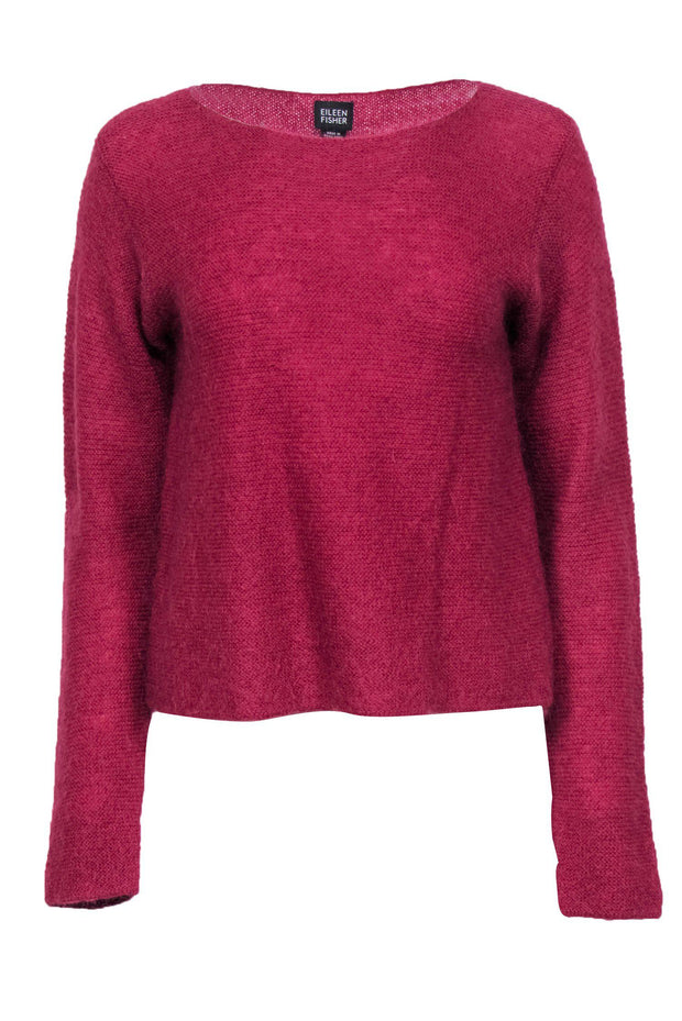 Current Boutique-Eileen Fisher - Berry Wool Blend Knit Sweater Sz XS
