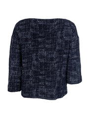 Current Boutique-Eileen Fisher - Black & Grey Cotton Blend Sweater Sz M