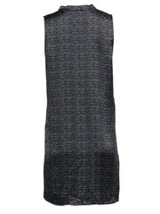 Current Boutique-Eileen Fisher - Black Polka Dot Silk Shift Dress Sz S