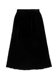 Current Boutique-Eileen Fisher - Black Velvet Midi Skirt Sz PP