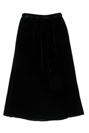Current Boutique-Eileen Fisher - Black Velvet Midi Skirt Sz PP