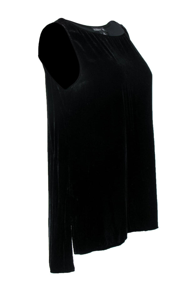 Eileen Fisher - Green & Black Buffalo Check Sleeveless Silk Tunic