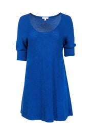 Current Boutique-Eileen Fisher - Blue Cotton & Cashmere Blend Tunic Sz M